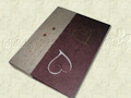 Album rivestito con carta Batick e applicazioni in vetro